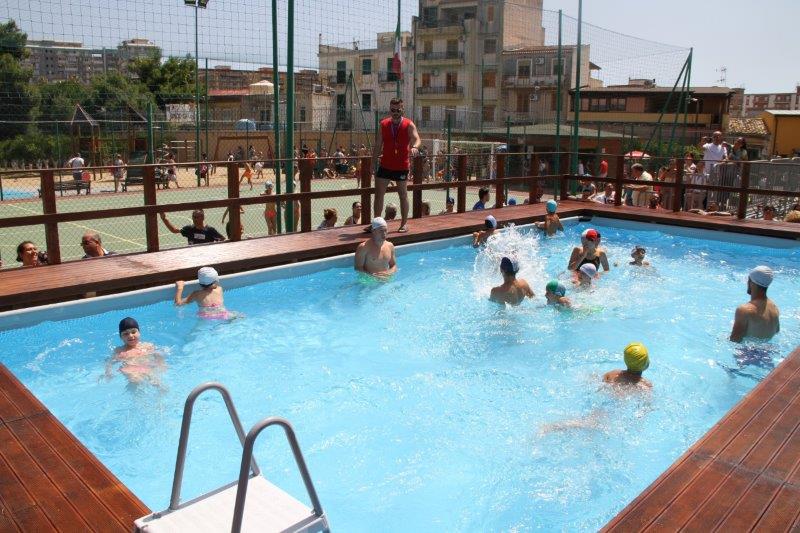 Progetto Sport nello zaino. Inaugurazione piscina presso Centro Polivalente Sportivo a Brancaccio